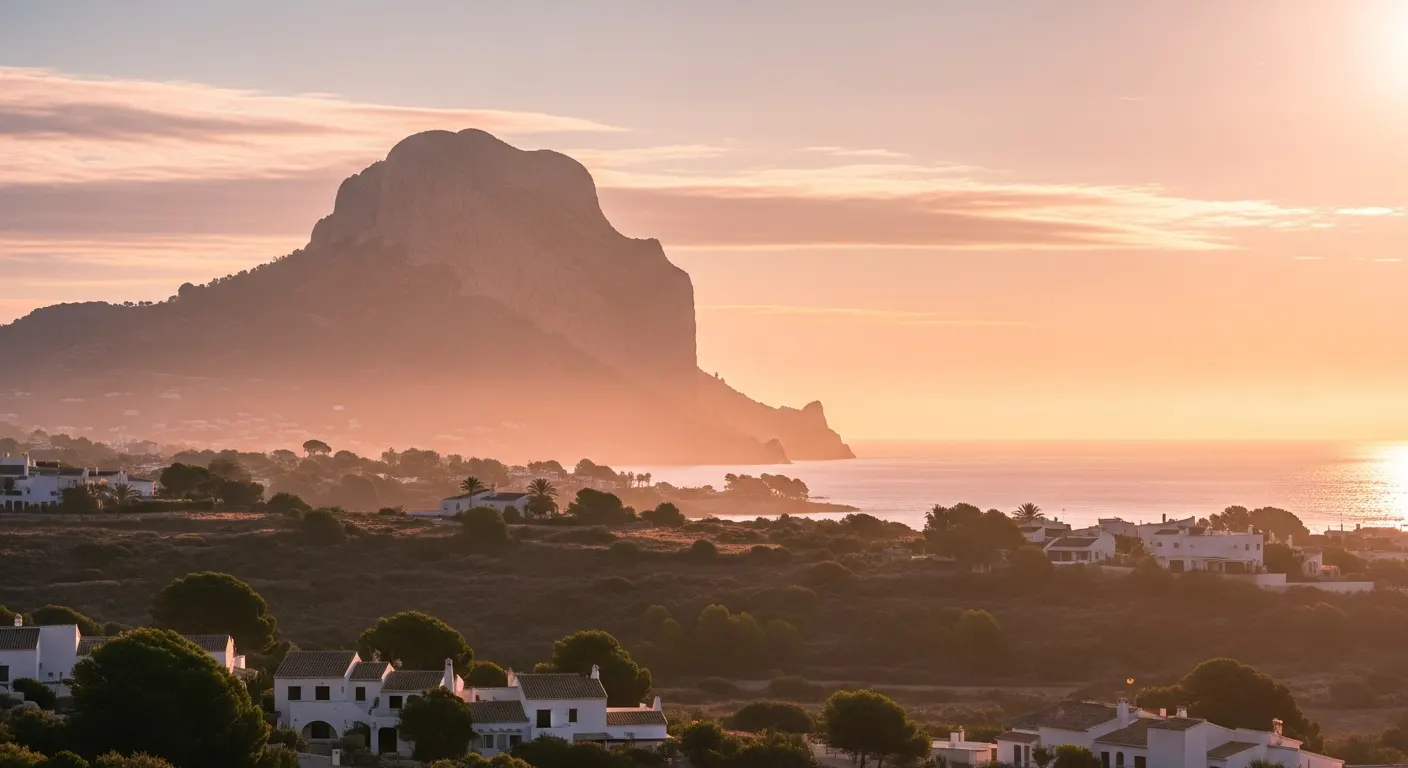 Mount Montgó at sunrise, an illustrative regional landscape